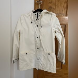 Topshop rain jacket in cream size 4